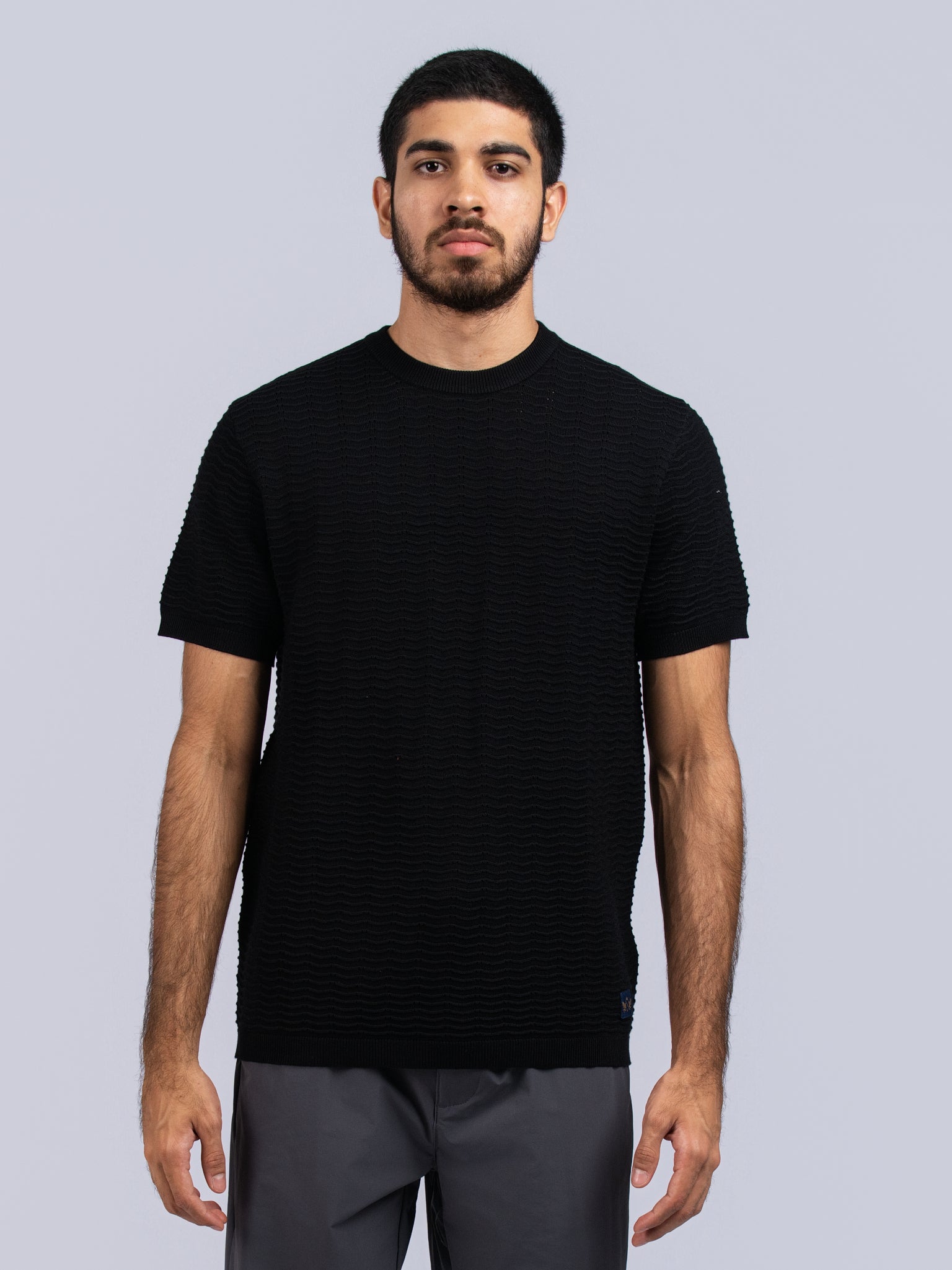 DEEDAT PORTOFINO Slim Fit Tee Shirt - Black