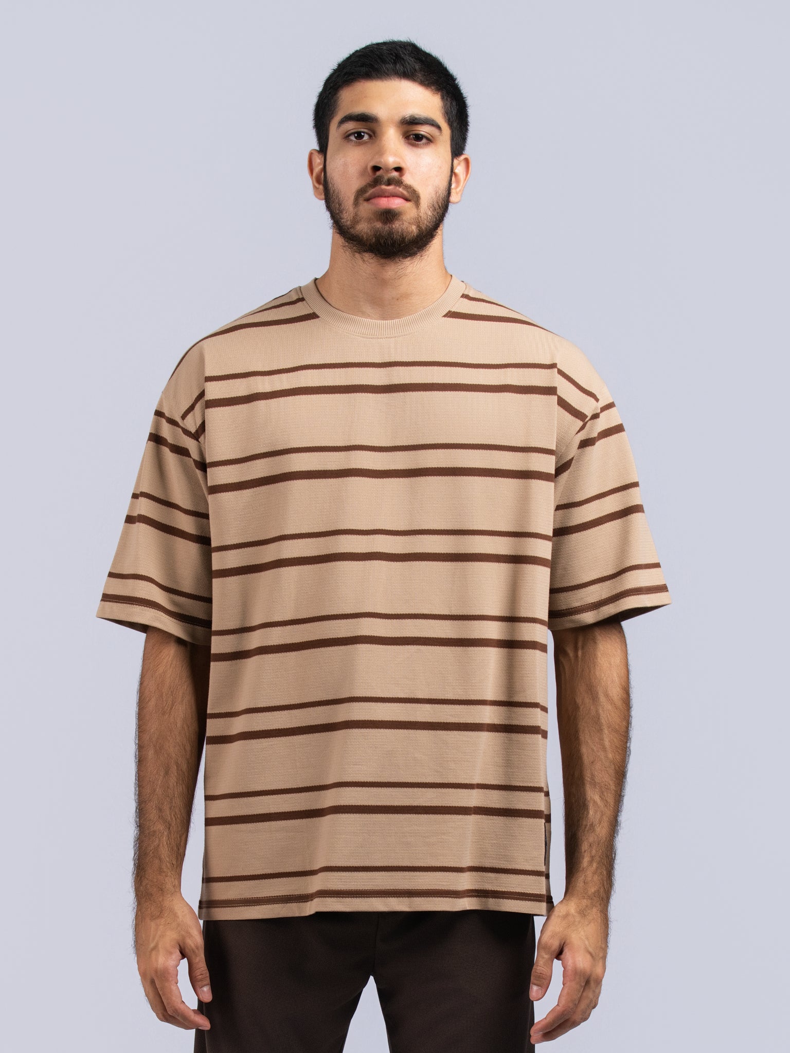 DEEDAT MAVERIC Oversized Tees - Dark Beige/Brown
