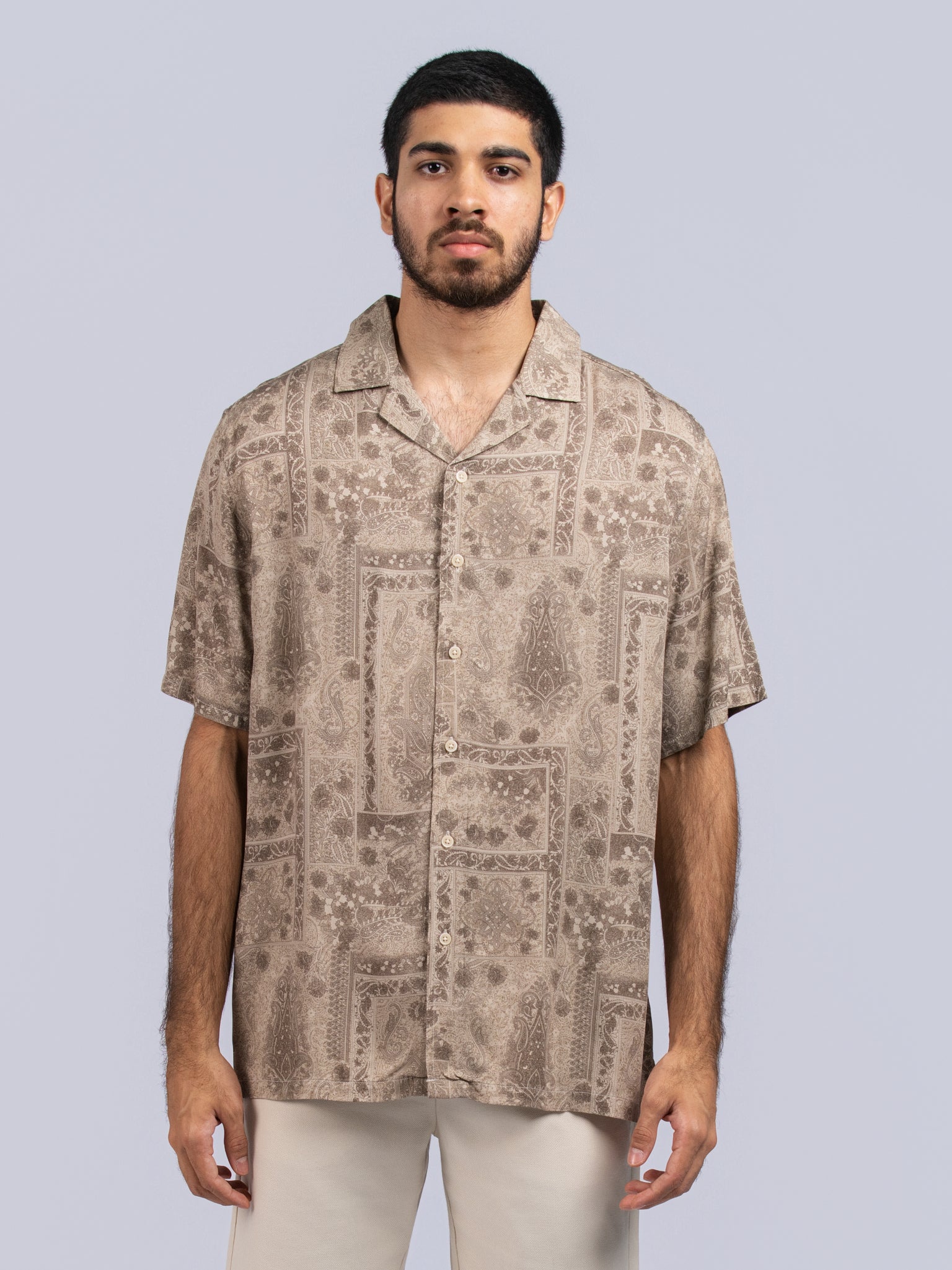 DEEDAT NATURE VERSE Regular Fit Casual Shirt - Khaki