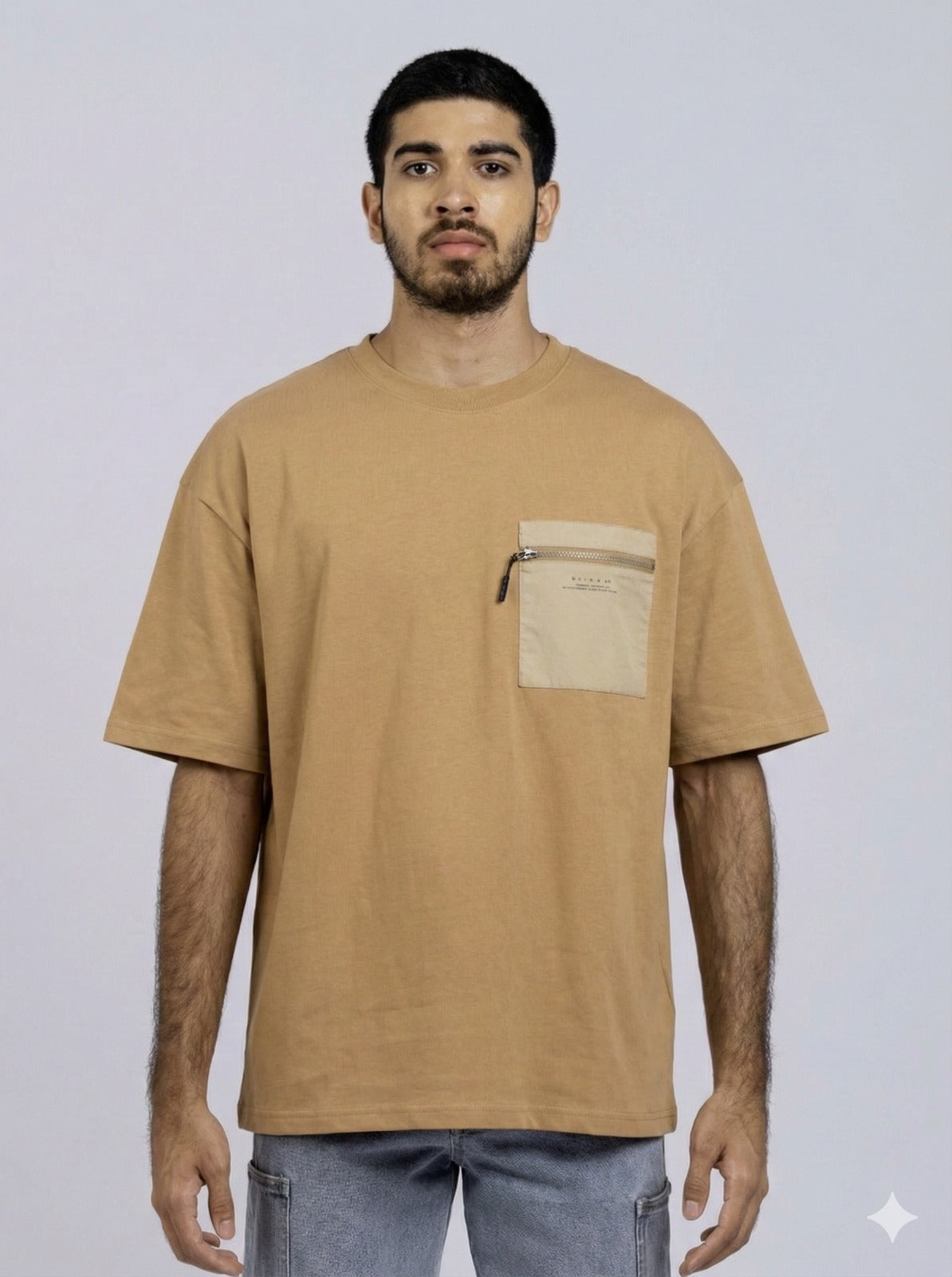 DEEDAT Oversized Tees - Tan