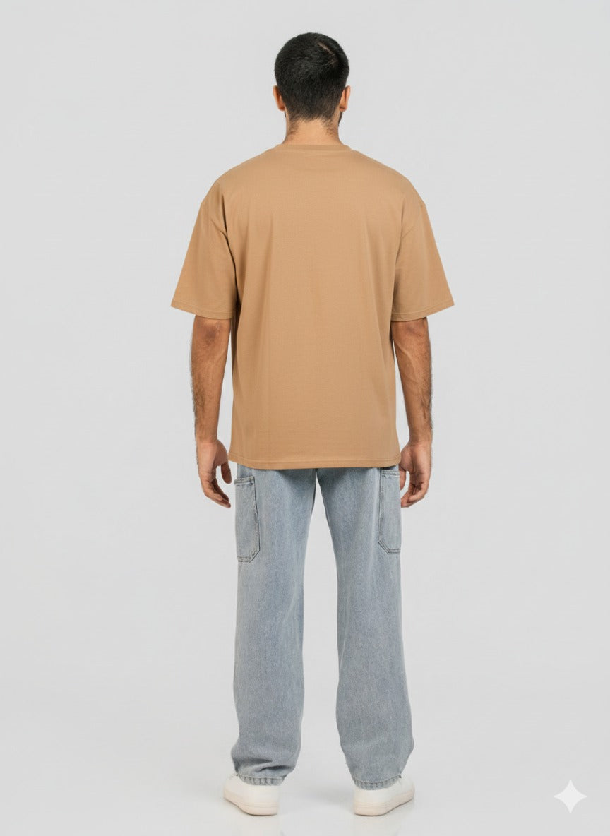 DEEDAT Oversized Tees - Tan