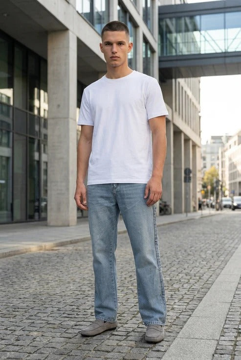 DEEDAT LOOSE STRAIGHT FIT Jeans - Light Blue