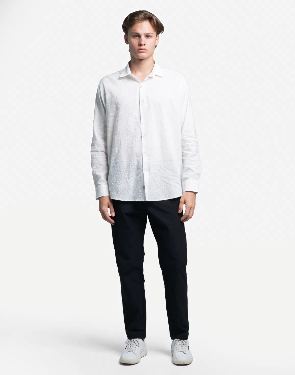 DEEDAT Regular Fit Long Sleeve Shirt - White