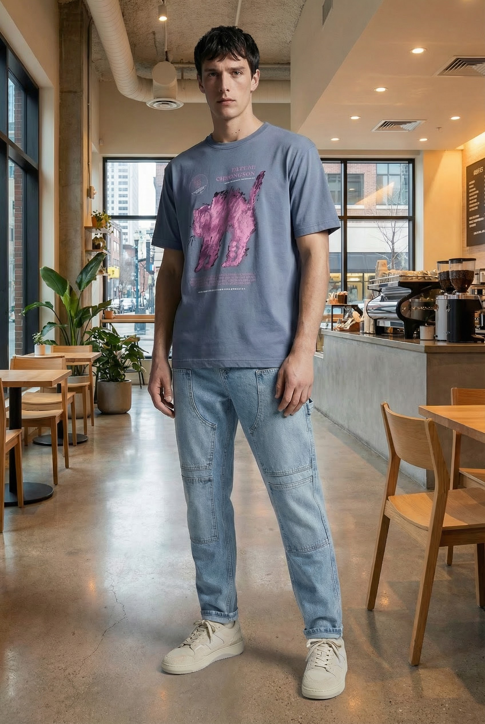 DEEDAT CHRONICLES MAVERICK Oversized Tees - Navy