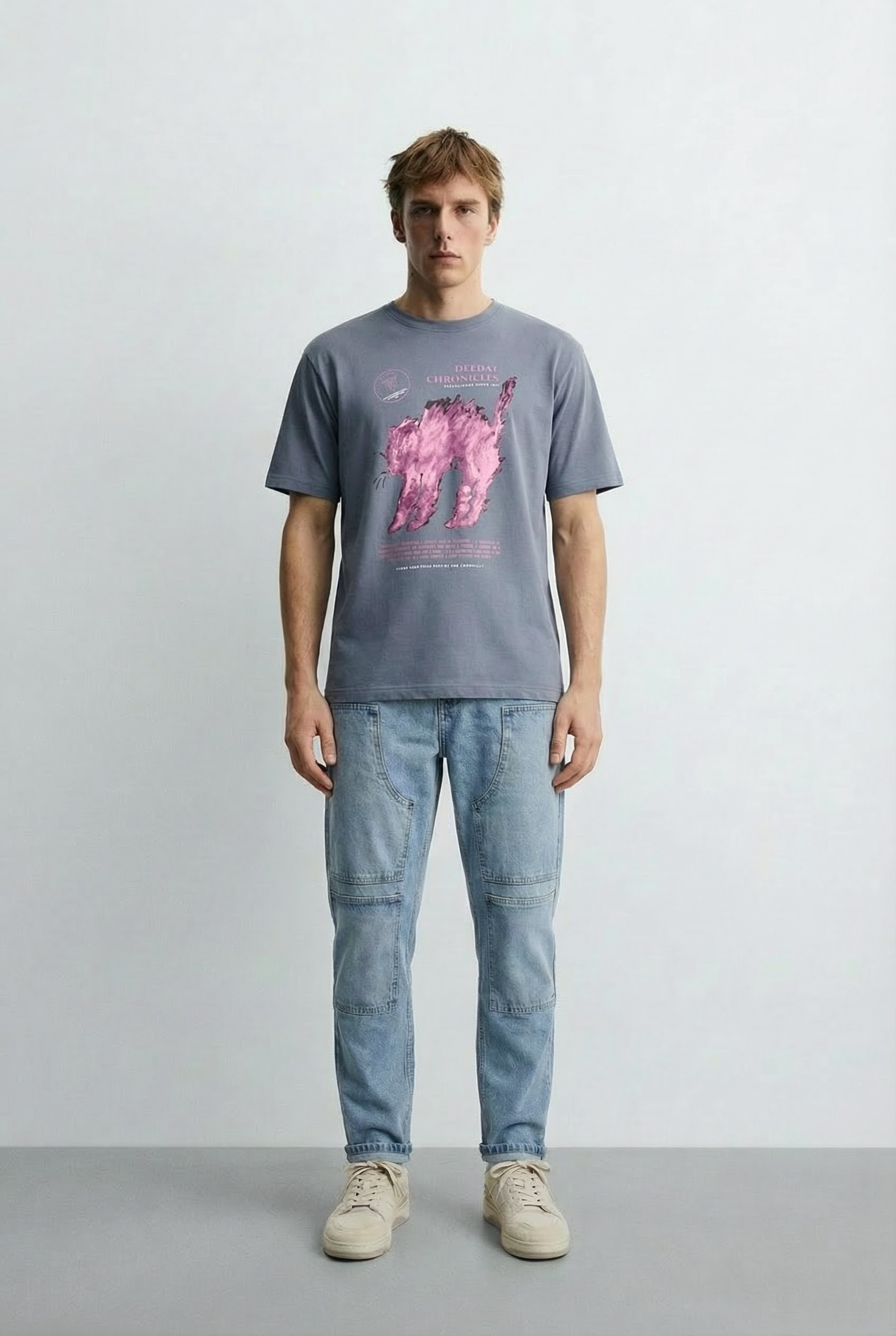 DEEDAT CHRONICLES MAVERICK Oversized Tees - Navy