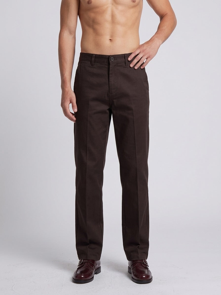 DEEDAT Regular Fit Casual Pant -Coffee