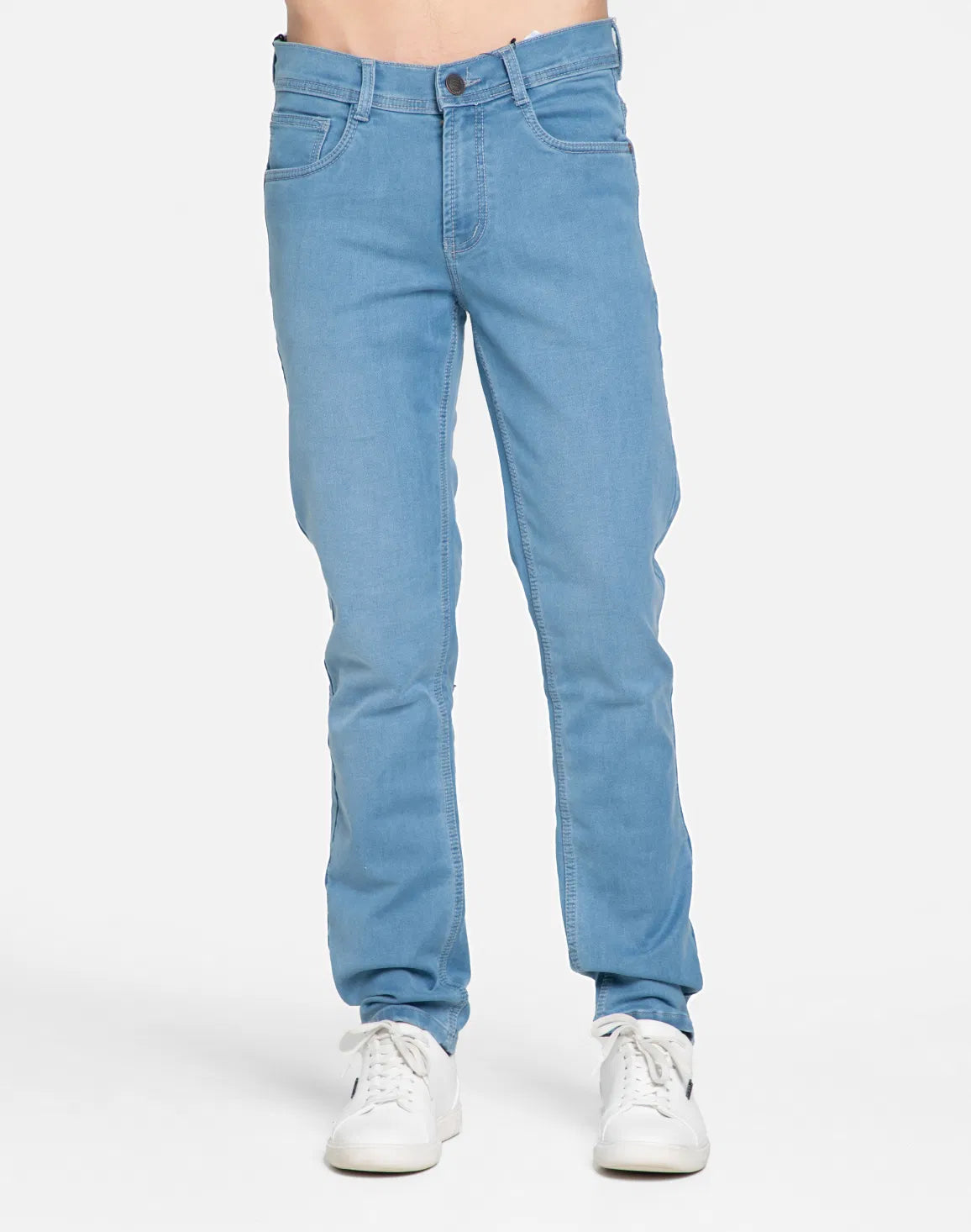 DEEDAT Standard Hem Slim Fit Jeans - Light Blue